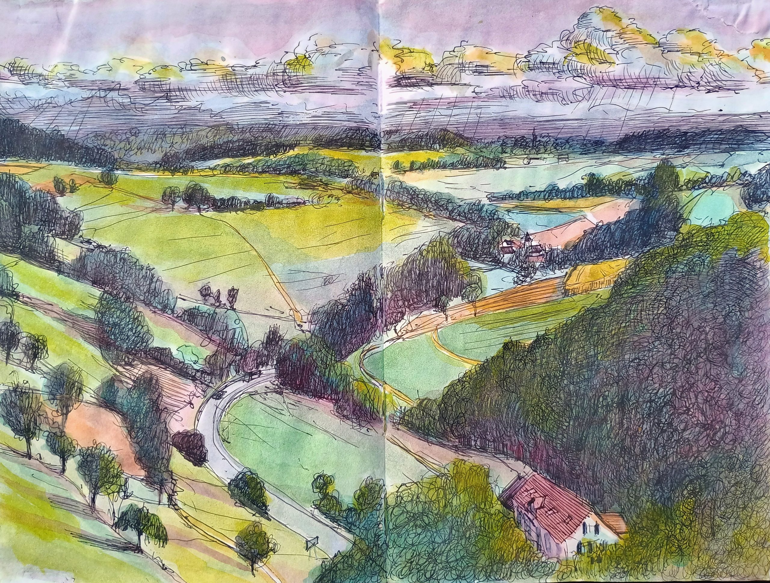 Das Tal unterhalb von Blumenfeld